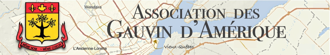 Site officiel de l'Association des Gauvin d'Amérique Logo